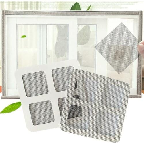60/12pcs Household Window Screening Patch Curtain Repair Door Yarn Hole Repair DIY Installation Strong Viscosity Safety Net