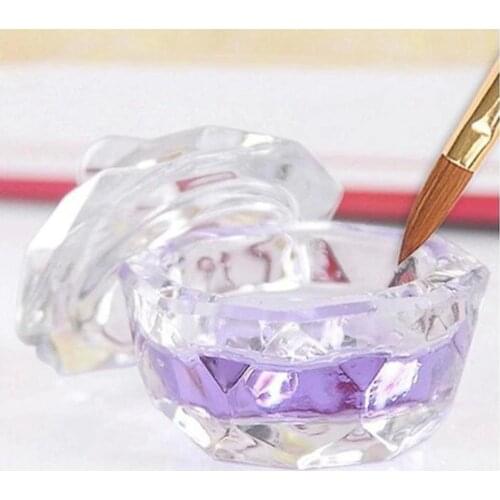 1 Piece Acrylic Liquid Glass Acrylic Powder Dappen Dish Crystal Glass Cup For Acrylic Nail Art Clear White Color Transparent Kit