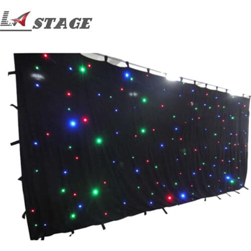 Free Shipping 4m*8m White Led Star Cloth, Led Star Curtain, Led Weeding Backdrop,For Party and Stage