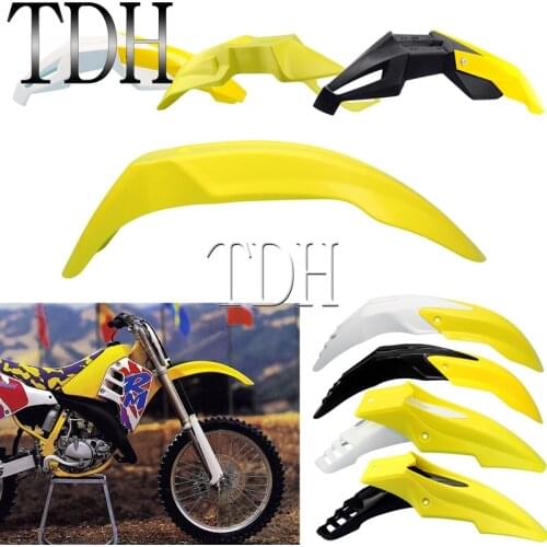 Off Road Yellow Front Fender Motocross ABS Plastic Mudguard Enduro Hugger Splash Cover for Suzuki RMZ RM DR DR-Z 125 450 250 CC