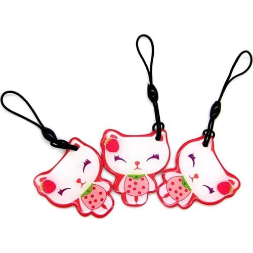 Lovely Pattern ID EM4305 T5577 125KHz Key Fob Rewritable Writable RFID Tag ABS Waterproof Keychain Proximity Access Control Card