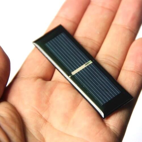 BUHESHUI Mini 0.125W 0.5V Bolycrystalline Solar Cell Module DIY Solar Panel Charger System Battery Education 65*20MM Epoxy 10Pcs