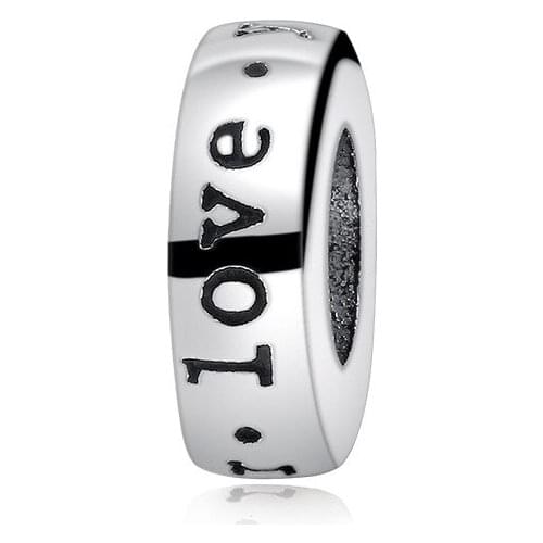 Forever love Bracelet spacer 3mm snake chain fit original pandora bracelet & bangle diy bead jewelry stopper charms for women