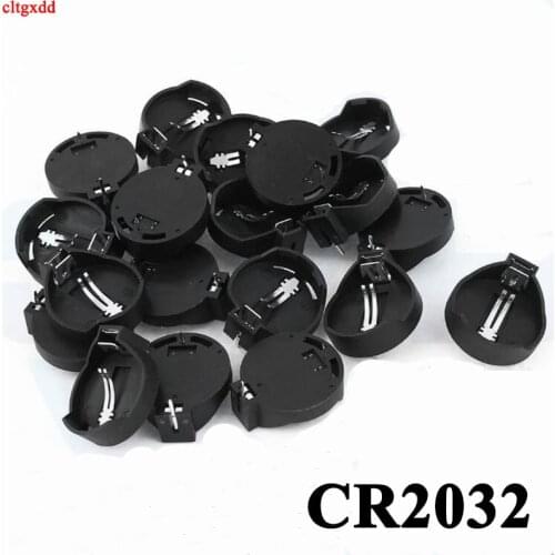 Cltgxdd 10PCS CR2025 CR2032 3V Button Coin Cell Battery Socket cr2032 Holder Box Case Connector
