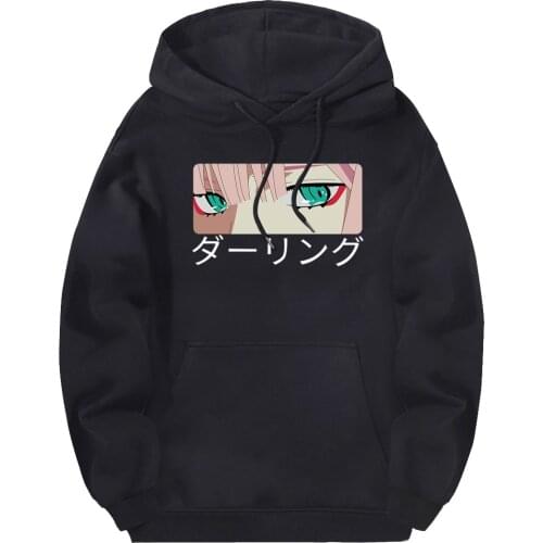Darling In The Franxx Hooded Hipster Man Sweatshirts Brand Tracksuit Hip Hop Clothes Male Solid Hoodies Outdoor Supoleron Hombre