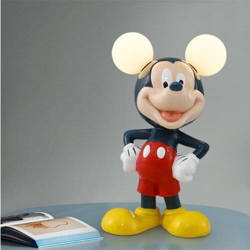 Modern Cartoon Mouse Decoration Table Lamps Boy Bedroom Bedside Childrens Room Study Cloakroom Model Room Table Lights Fixture