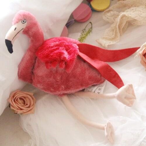 Free shipping 30CM Simulation Flamingo Plush Toy Cute Wildlife Bird Stuffed Toy Collection for birthday gift