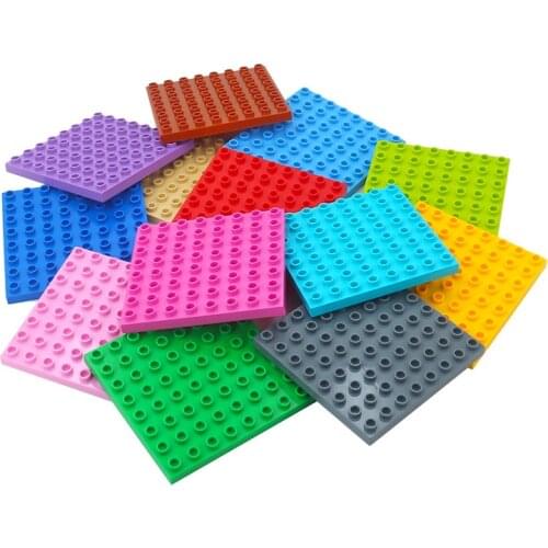 Big Size Building Blocks 8x8 Dots Baseplate Accessories Compatible with Duploed Base Plate Toys for Diy toys for kids