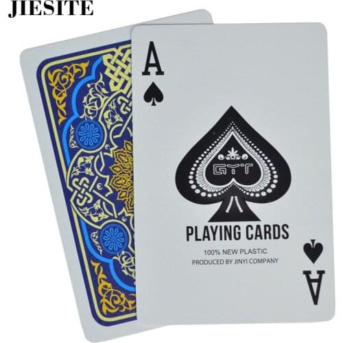 Plastic Poker Cards Waterproof Playing Cards Texas Hold'em Black Jack Plastic Game Card Poker Game Board Game Card Creative Gift