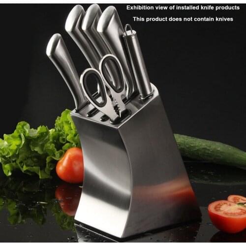 Stainless steel kitchen tool knife holder multifunctional tableware accessories storage durable shelf knife holder storage rack