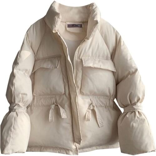 Autumn Winter Cotton Coat Parka Female Oversized Loose Jacket Women Streetwear Thick Warm Short Jacket Women Plus Size Overcoat