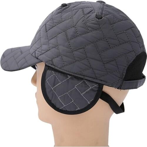 2019mens outdoor fashion embroidery button baseball cap fashion golf baseball cap Winter new cold earmuffs cotton hat