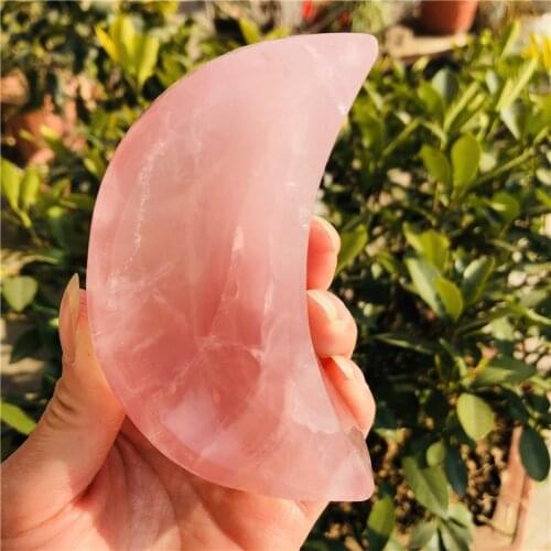 Natural rose Quartz Crystal Bowl ashtray soap healing Stone and gemstone box decorative plate home decoration gift