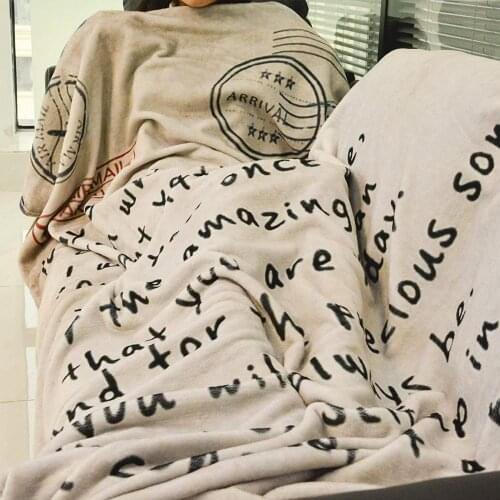 German/French/Spanish Letter Blanket Fleece Blanket To My Daughter Son Air Mail Blankets Positive Encourage And Family Love Gift