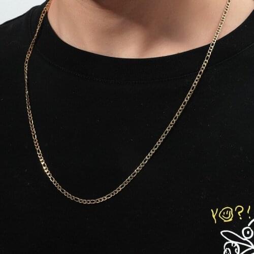 3Mm/60Cm Stainless Steel Necklace Couple Necklace Gold Color Diy Combination Accessory Necklace Party Dance Gifts for Friends