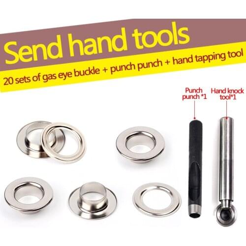 Flat eyelet 20 sets and tool colthes accessories factory direct sales Support inside diameter 5mm-21.3mm