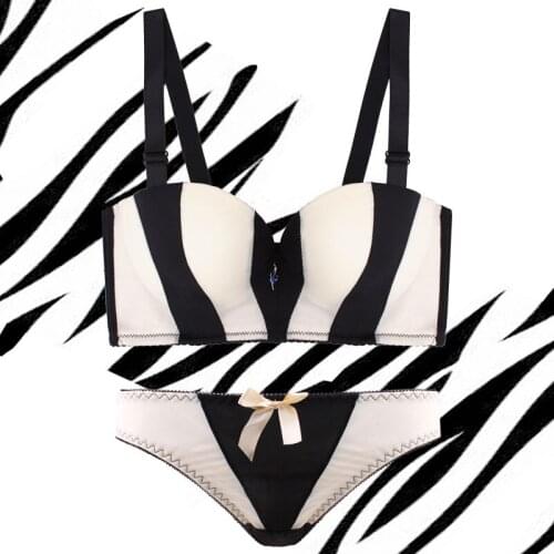 Half cup of sexy underwear sutian set close gather new adjustable integer bra thick four stripe breasted dress lingerie bralette