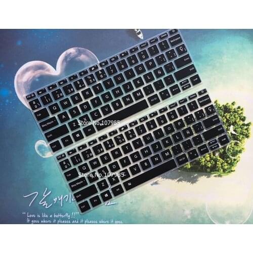 2 Pieces For Xiaomi Mi 13 inch Laptop Notebook Air 13.3 Spanish Language Silicone Keyboard Cover Case Skin Protector