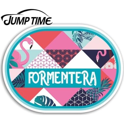 Jump Time for Formentera Vinyl Stickers Spain Travel Sticker Laptop Luggage Car Bumper Decal Waterproof Car Accessories
