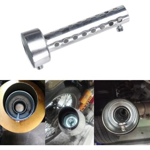 Tail Throat Motorcycle Exhaust Muffler Pipe Silencer Motocross Rear End Pipe Accessories Stainless Steel Silver