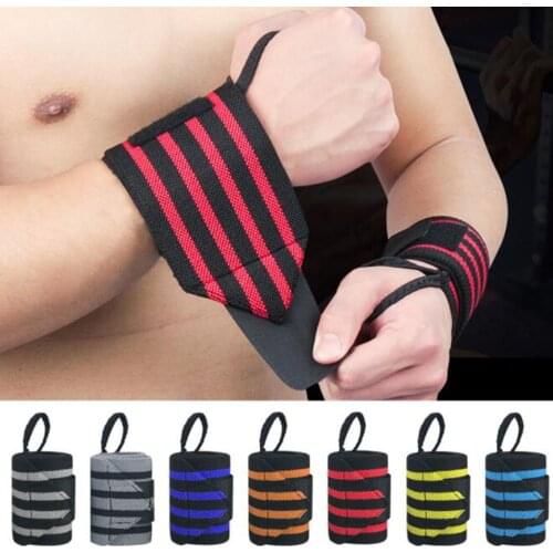 1Pc Adjustable Wristband Elastic Wrist Wraps Bandages for Weightlifting Powerlifting Breathable Wrist Support Gym Sport Safety
