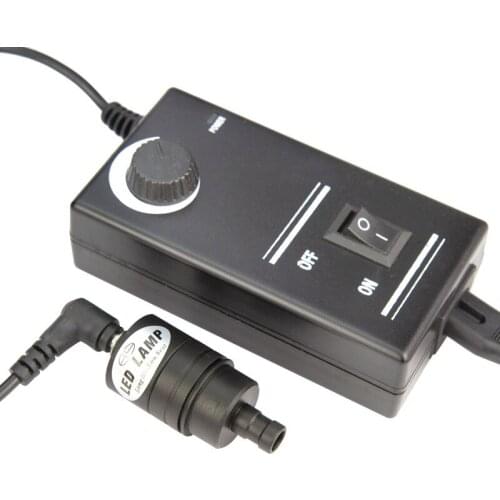 110-240V LED Coaxial Light Source 9mm Head Diameter Microscope LED Dot Illuminator