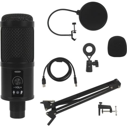 192K 24Bit Condenser Microphone Computer Gaming USB Microphone Live Conference Cable Microphone