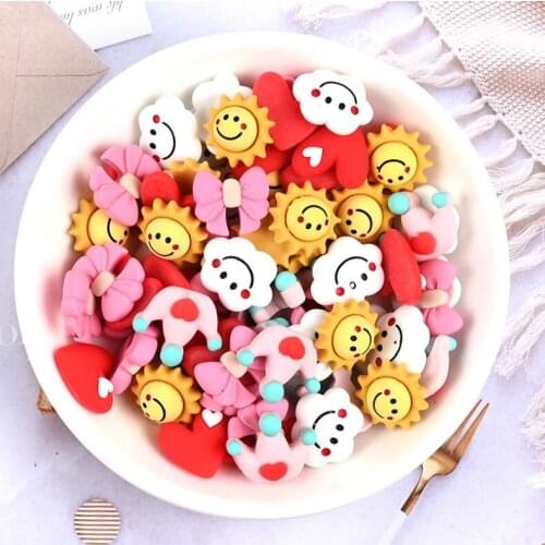 20pcs/lot Resin Cute bow crown Clouds Flat back Cabochon Scrapbooking Hair bow Center Embellishments DIY Accessories