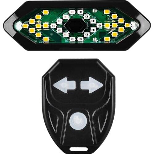 5 Modes Smart Bike Cycling Tail Light with Turn Signal Electric Horn Remote Control USB Rechargeable Taillight Rear Warning Lamp