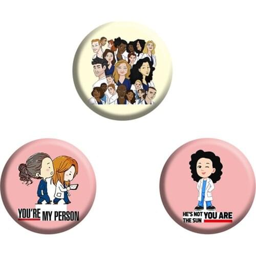 American TV Show Greys Anatomy Enamel Pins Brooches You Are My Person Lapel Pin Collection Nurse Doctor Collar Jewelry