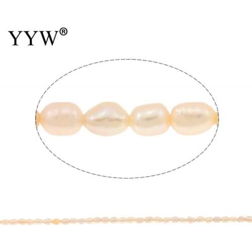 3-4mm Rice Freshwater Pearl Beads Grade A Natural Pearl Punch Loose Beads for DIY Women Elegant Necklace Jewelry Making