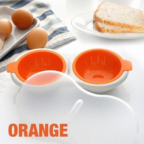 Draining Egg Boiler Food Grade Cookware Cup Egg Poacher Kitchen Steamed Egg Set Microwave Double Layer Egg Ovens Cooking Tools