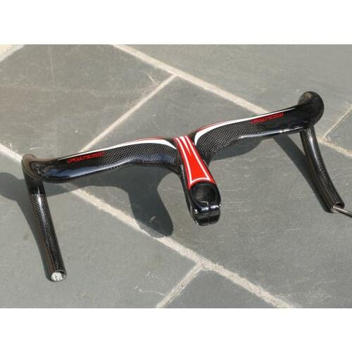 FLX-HB-18P Toray Carbon Road Bike Racing Bar Bicycle Cycling 31.8mm Integrated Handlebar With Stem 90mm