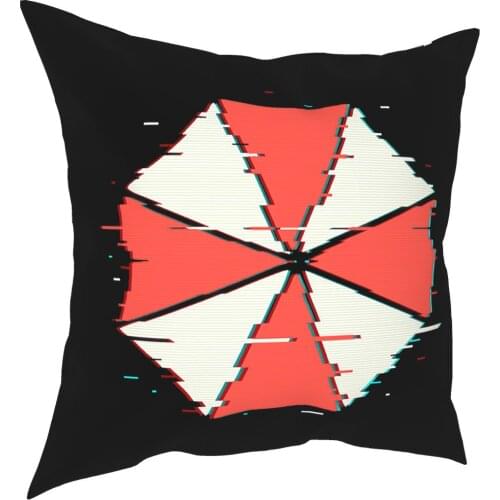Glitchy Umbrella Corporation Crop Pillowcase Printing Fabric Cushion Cover Decoration Throw Pillow Case Cover Home 18