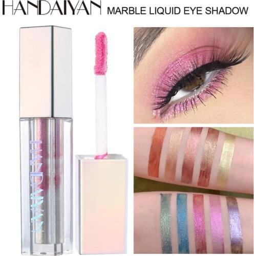 HANDAIYAN Angle Change Color Holographic Laser Eyeshadow 10 Colors Liquid Glitter Shimmer Waterproof Lasting Eye Makeup TSLM1