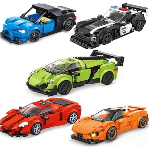 Racing Car City Speed Champions Sports Building Blocks Racing Vehicle Bricks DIY Classic Rally Super Racers F1 Toy For Kid Gift