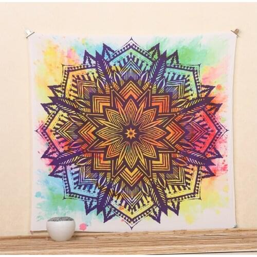 Indian Bohemian Mandala Elephant Wind Chimes Tapestry Wall Hanging Sandy Beach Throw Mat Tippet Rug Blanket Yoga Mat