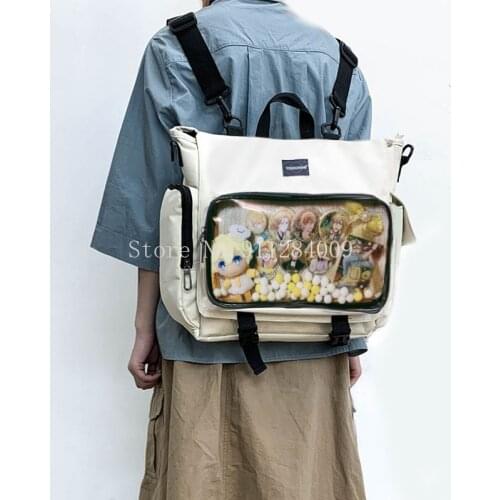 Ita Bag Backpack Clear Pocket For Women Large Capacity Girls Transparent Shoulder Itabag clear display Street Backpack H203