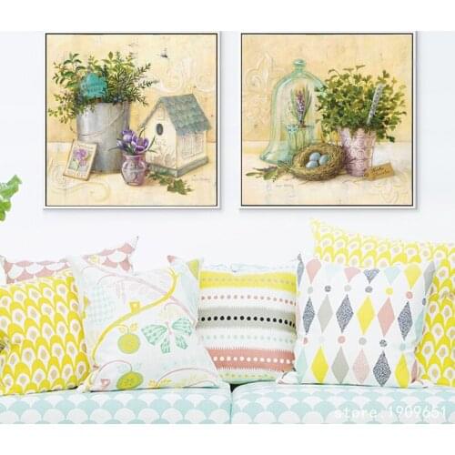 Cotton no frame pastoral still life eggs small pot canvas printings oil painting printed on cotton wall art decoration pictures