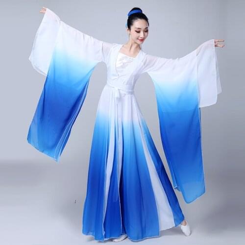 Hanfu classical dance costumes female costumes elegant fan dance dance set ancient chinese costume