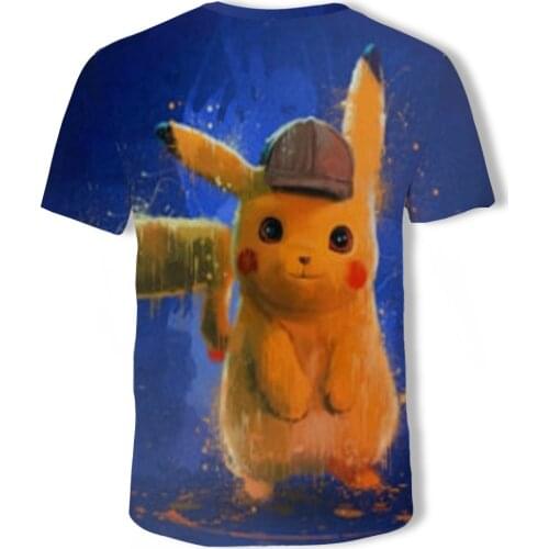 2021 summer boy and girl T-shirt 3D printing animation Harajuku fashion short-sleeved casual top big cute and comfortable