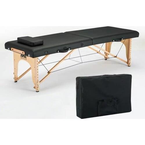 Salon beauty salon SPA tattoo furniture beech wooden leather patio facial portable Foldable massage bed table with shoulder bag