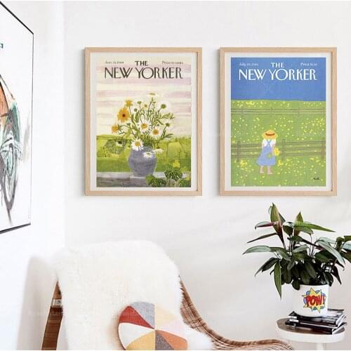 Set of 2 New Yorker Magazine Vintage Prints, Retro Poster, Antique Prints, Vintage Art, Gallery Wall, Magazine Prints, 1950s Ma