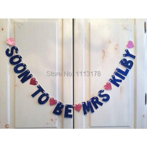 Cheap Custom Soon-To-Be-Mrs Bachelorette Party Decoration / Bridal Shower / Photo Prop garland