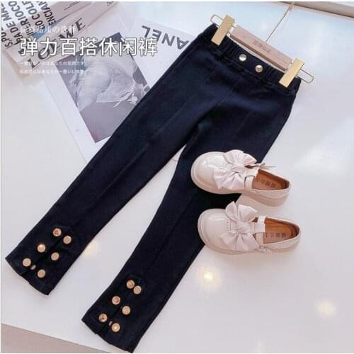 2021 new wholesale girls long pants cotton autumn fashion girls pants 4-9t B690