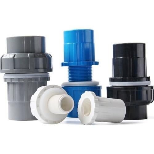 1pc 20-50mm PVC Straight Connector Fish Tank Aquarium Water Supply PVC Pipe Fittings