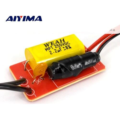 AIYIMA 2Pcs Pure Treble Speaker Audio Frequency Divider 40W Stage Home Car Tweeter Crossover Filters For 2-5 Inch Speaker