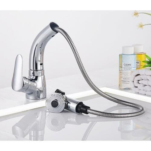 Water saving Faucet Shower Pull out Head & Hose Kit for RV Trailers Single Handle Hot Cold Tap Sink Set bathroom kitchen Caravan