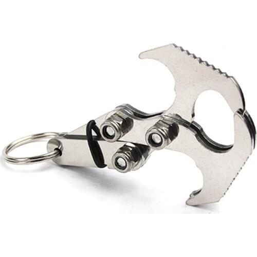 1Pc New Multifunctional High Quality Stainless Steel Survival Magnetic Folding Grappling Hook Outdoor Climbing Claw Accessories