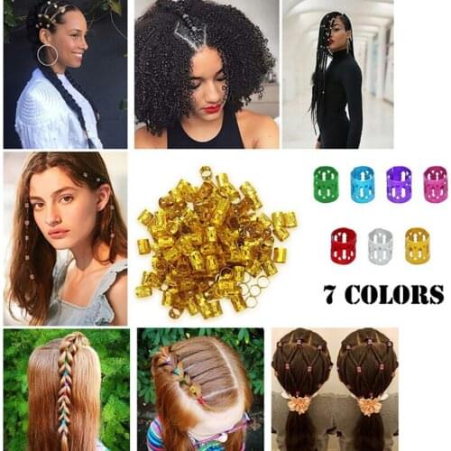 100pcs Durable Hair Braid Cuff Hair Extension Ring Wig Decorative Tool Adjustable Clips For Braiders Hair Accessories